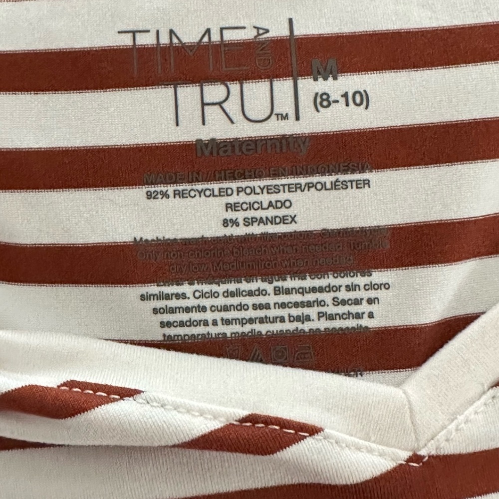Time and Tru Women's Maternity Long Sleeve T-Shirt Size M - Picture 9 of 11